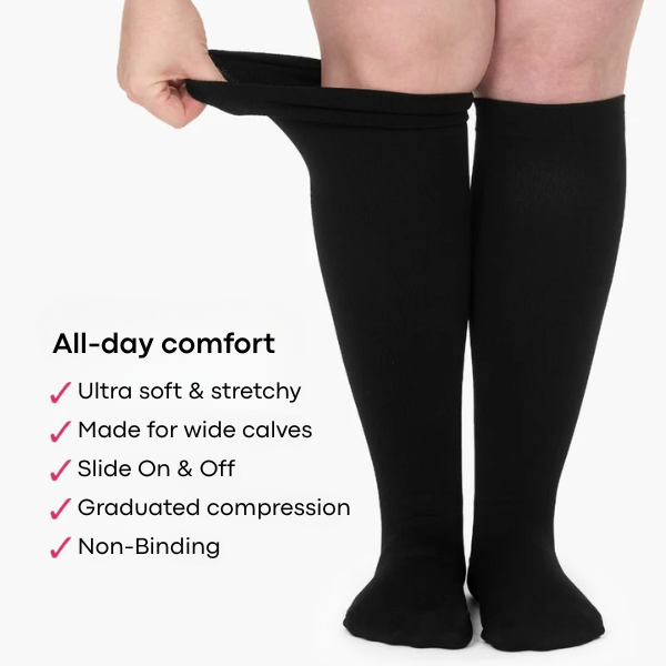 Classics - Wide Compression Socks For Pain Relief