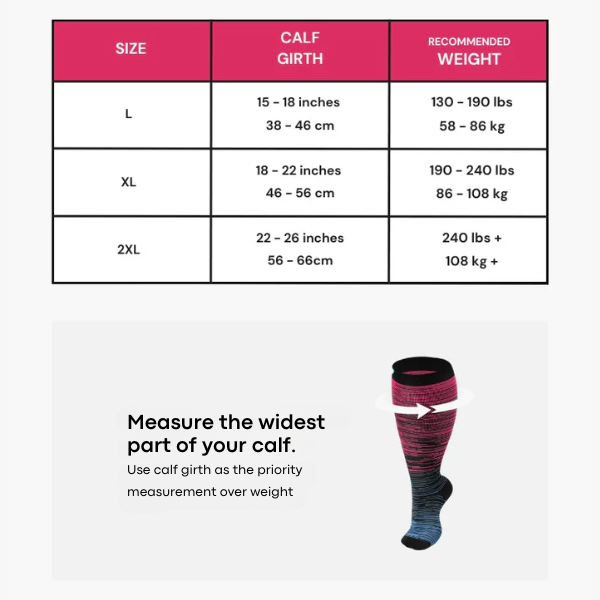 Everstride® Wide Fit Compression Socks For Pain Relief (Stripes)